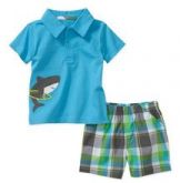 Conjunto meninos tubarao